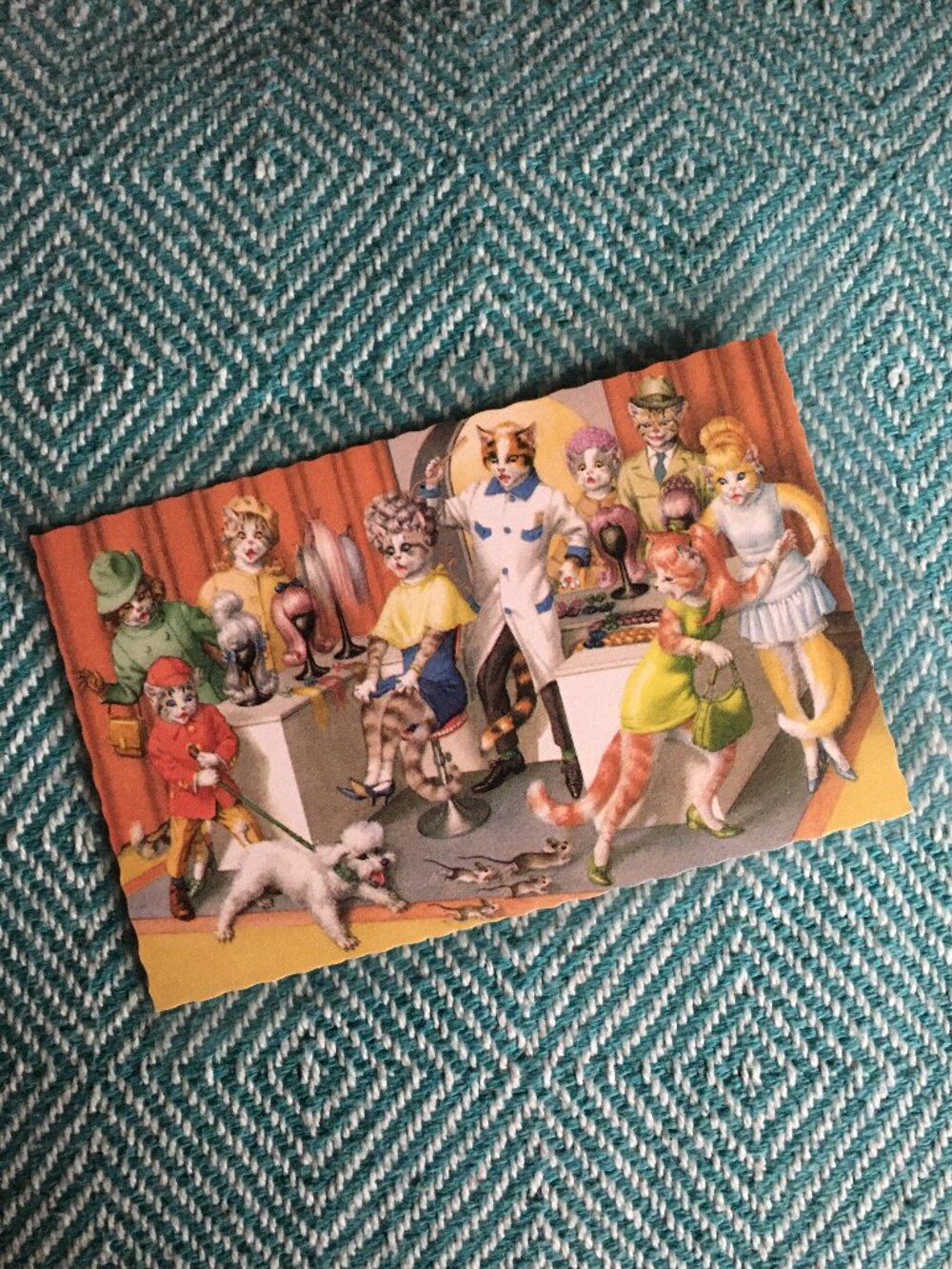 Vintage Alfred Mainzer Anthropomorphic Beauty Parlor Postcard